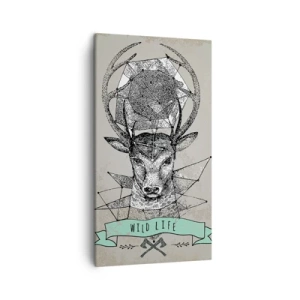 Obraz na plátne - Videnie sv. Huberta - 45x80 cm