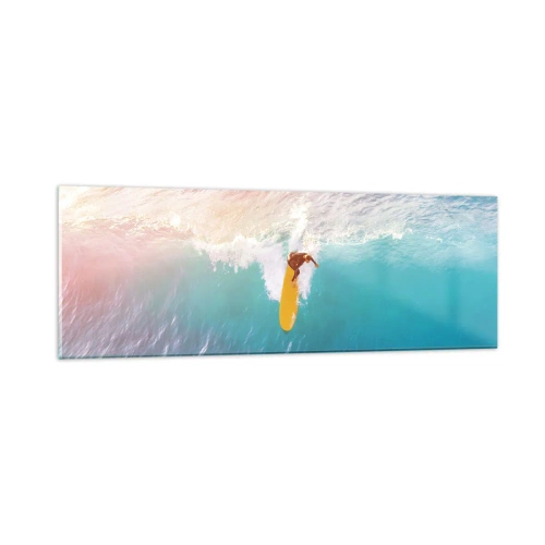 Obraz na skle - Oceanický jazdec - 90x30 cm