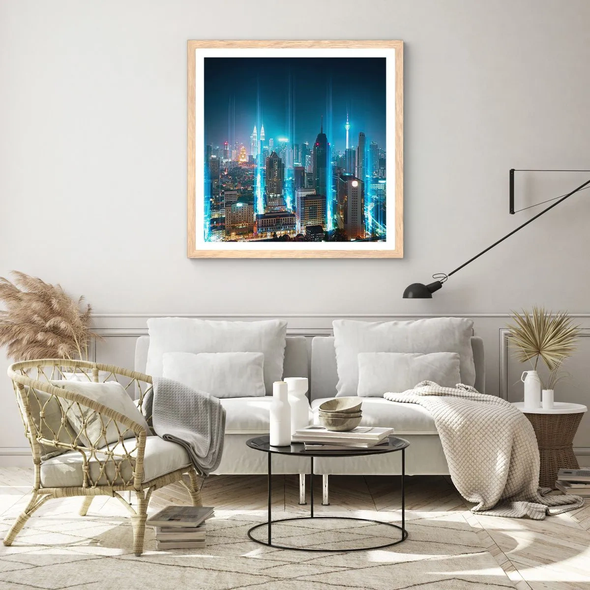 Plagát v ráme zo svetlého duba - Berlínskym spôsobom do neba - 30x30 cm