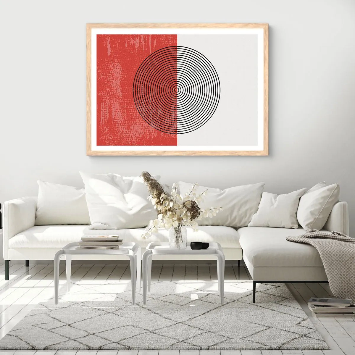 Plagát v ráme zo svetlého duba - Presný zásah - 70x50 cm