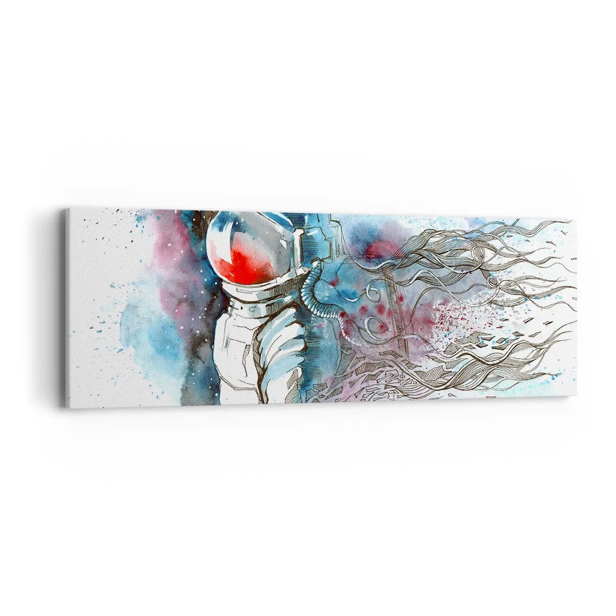 Obraz na plátne - Sám s vesmírom - 90x30 cm