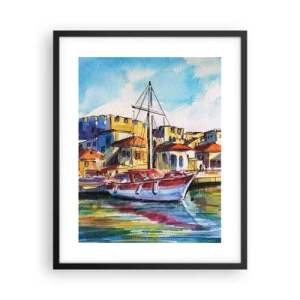 Plagát v čiernom ráme - Dúhové popoludnie - 40x50 cm