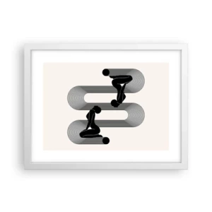 Plagát v bielom ráme - Zmyselná symetria - 40x30 cm