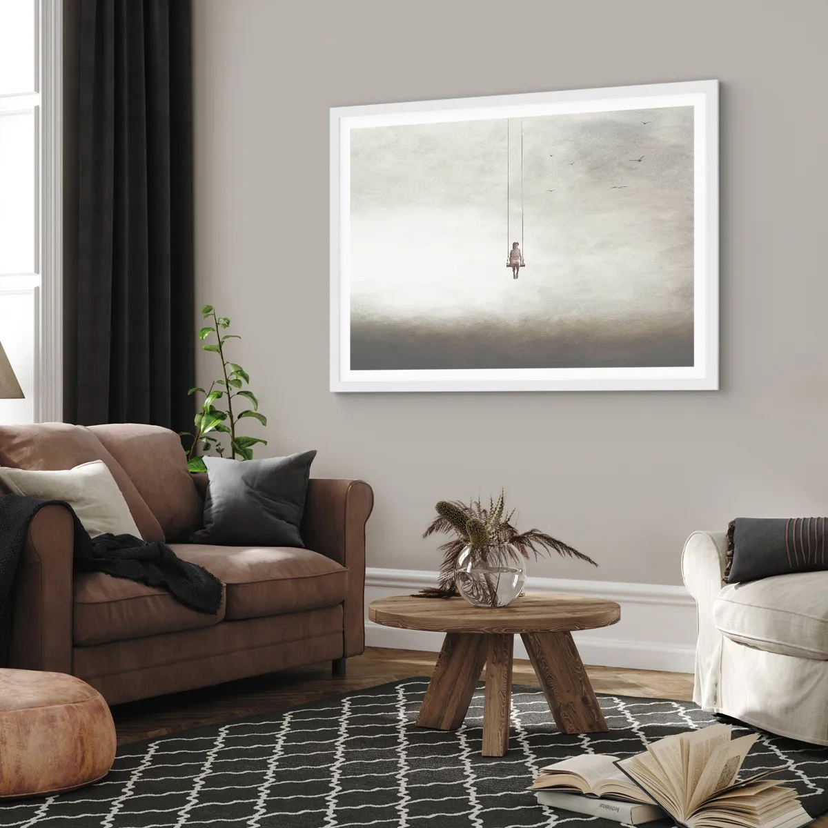 Plagát v bielom ráme - Dieťa v nás - 100x70 cm