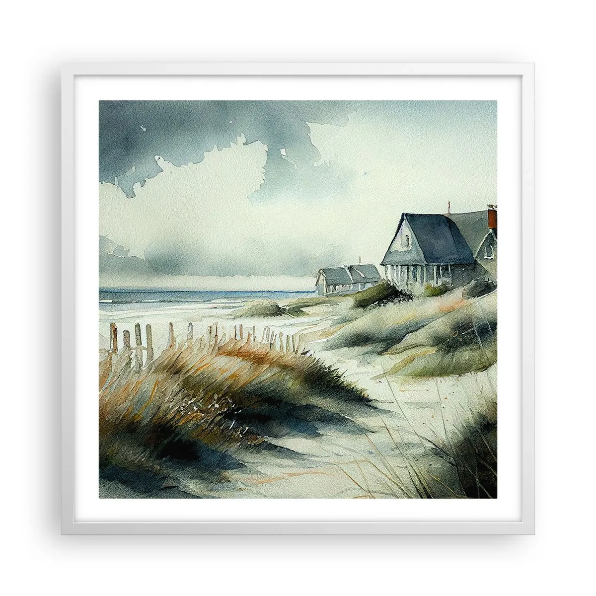 Plagát v bielom ráme - Ďaleko od zhonu - 60x60 cm