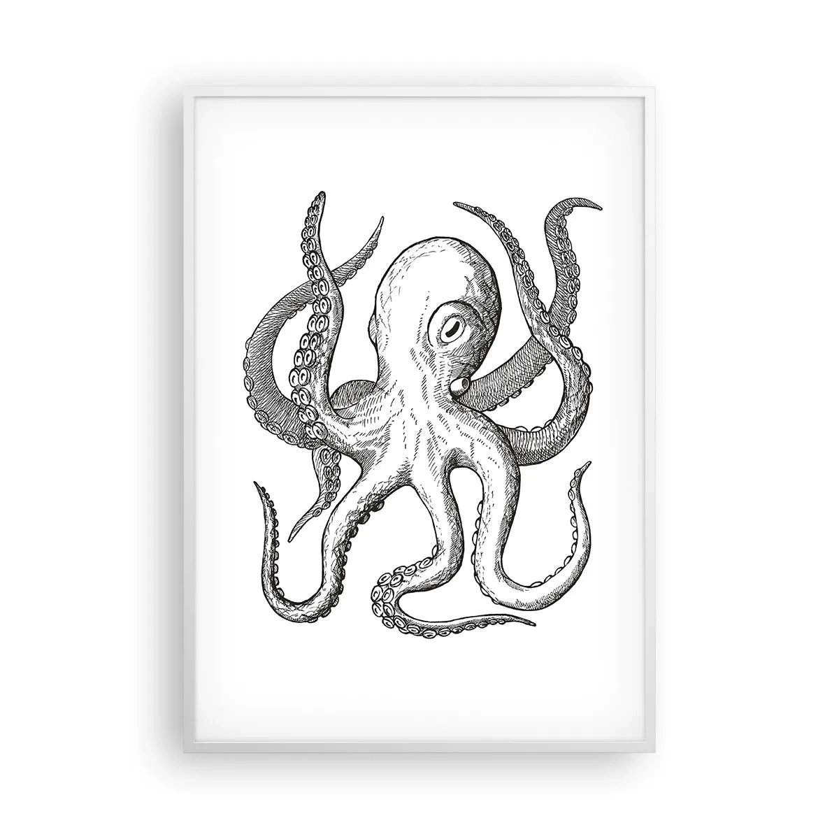 Plagát v bielom ráme - Tancujúca s vlnami - 70x100 cm