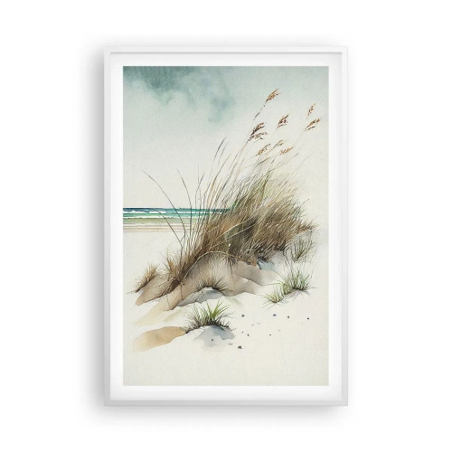 Plagát v bielom ráme - Zahalené v piesku - 61x91 cm