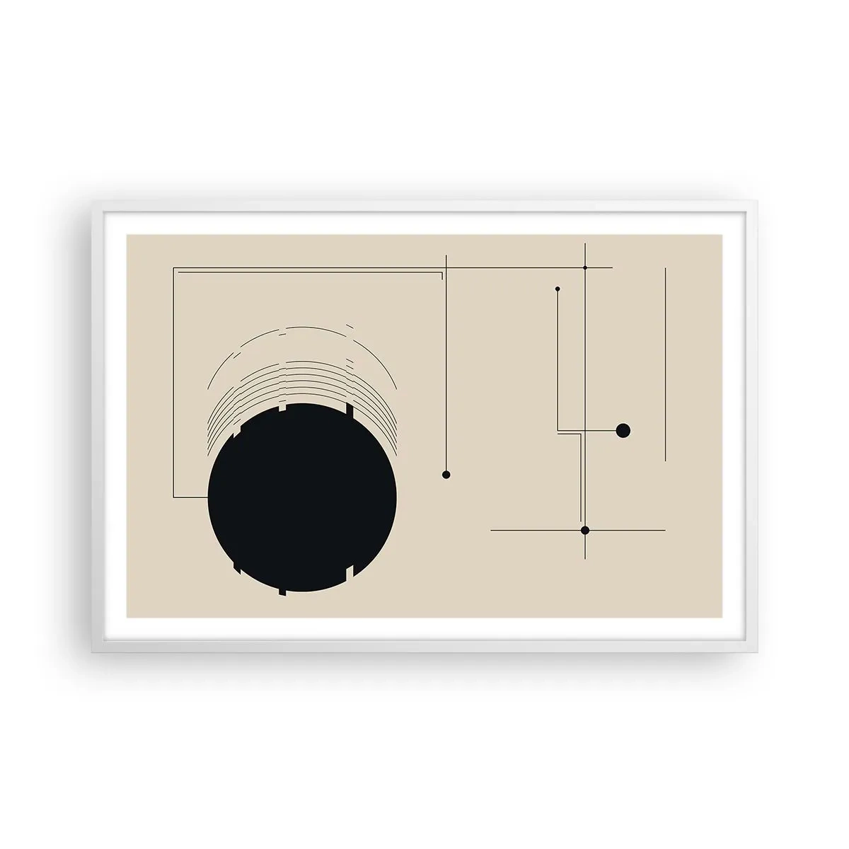 Plagát v bielom ráme - Pružná a dynamická kompozícia - 91x61 cm