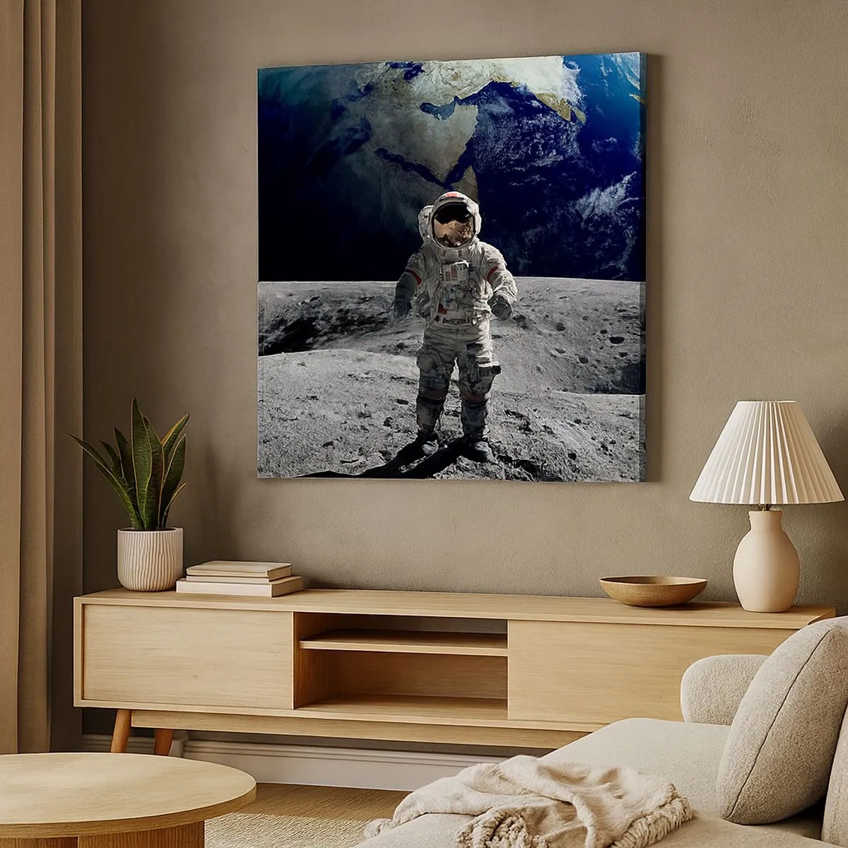 Obraz na plátne - Pozdravy z Mesiaca - 30x30 cm