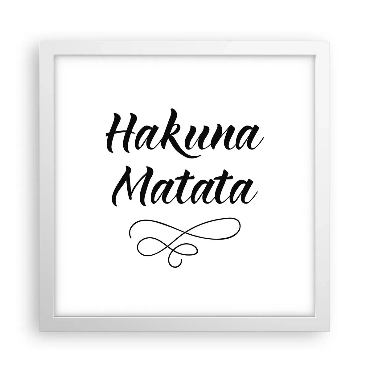 Plagát v bielom ráme - Najlepšia rada - 30x30 cm