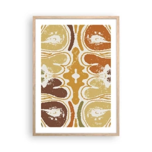 Plagát v ráme zo svetlého duba - Sentimentálna abstrakcia - 50x70 cm