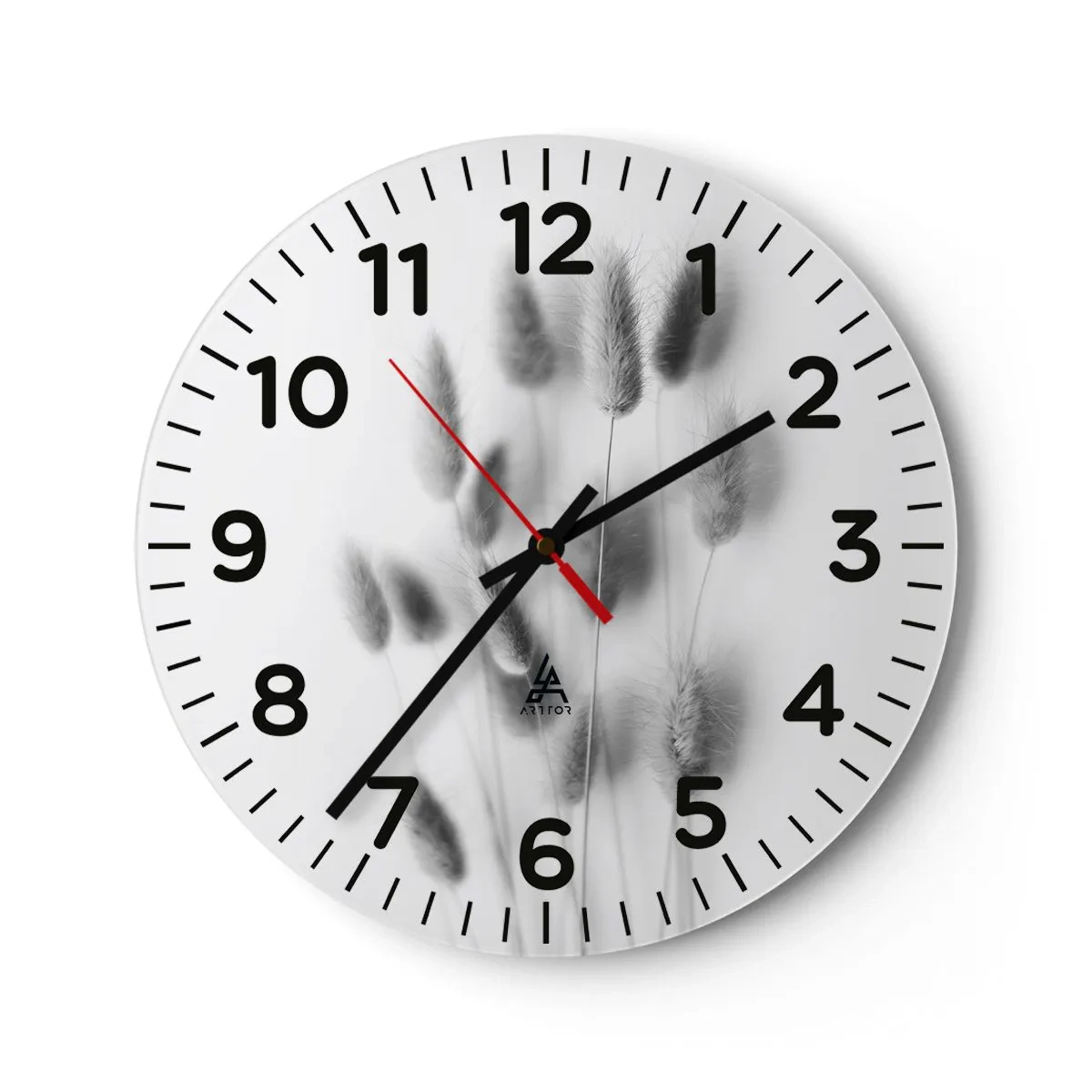 Nástenné hodiny - Našuchorená tráva - 40x40 cm