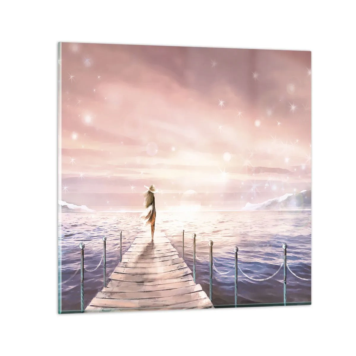 Obraz na skle - Vo svetle sna - 70x70 cm