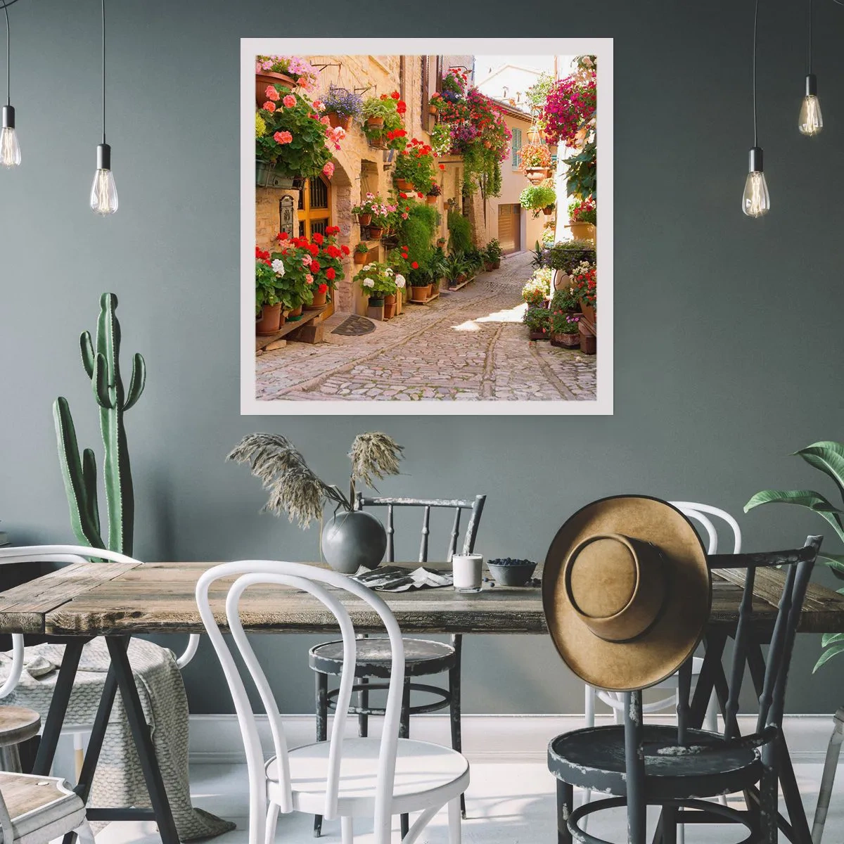 Plagát - V záplave kvetov - 30x30 cm