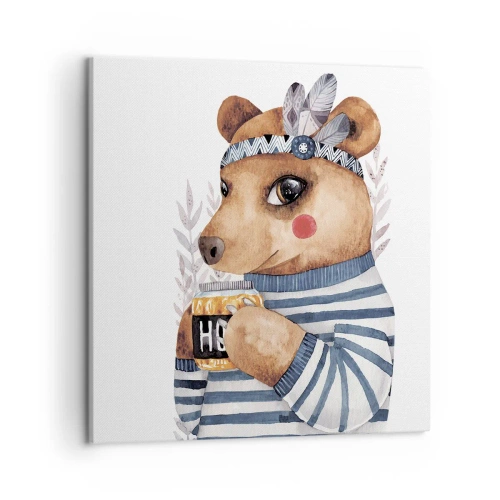 Obraz na plátne - Sladký medvedík - 50x50 cm