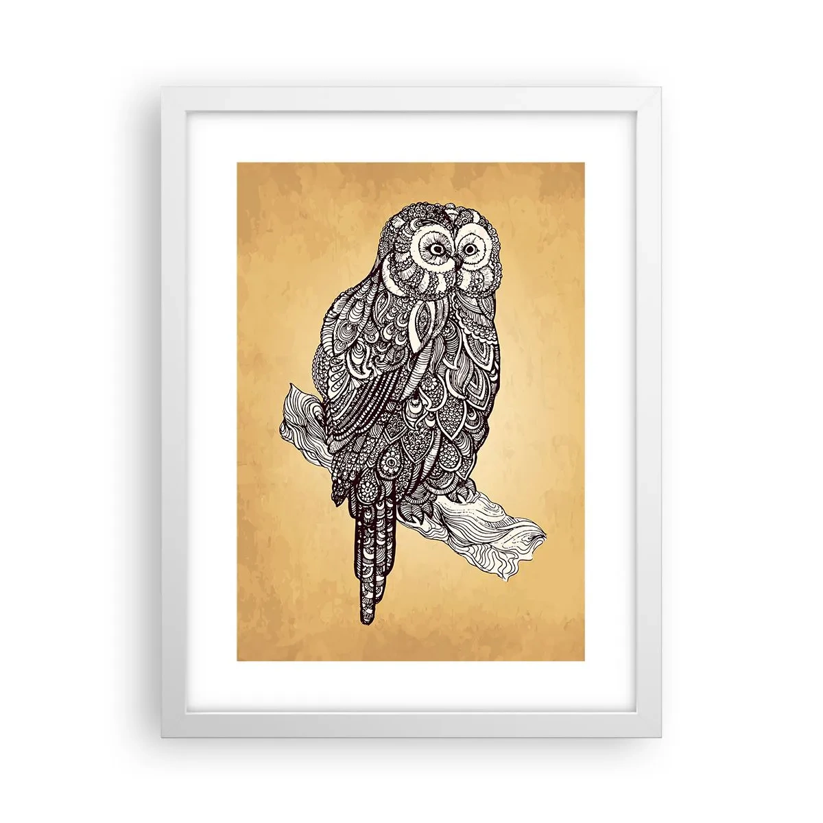Plagát v bielom ráme - Majstrovské ornamenty múdrosti - 30x40 cm