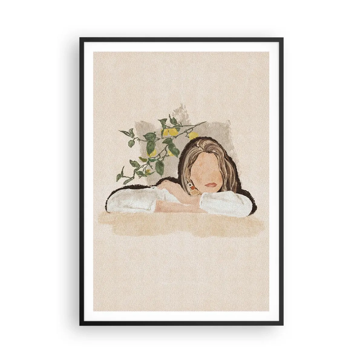 Plagát v čiernom ráme - Kráska z juhu - 70x100 cm