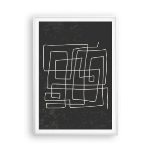 Plagát v bielom ráme - Nie je to tak jednoduché - 70x100 cm