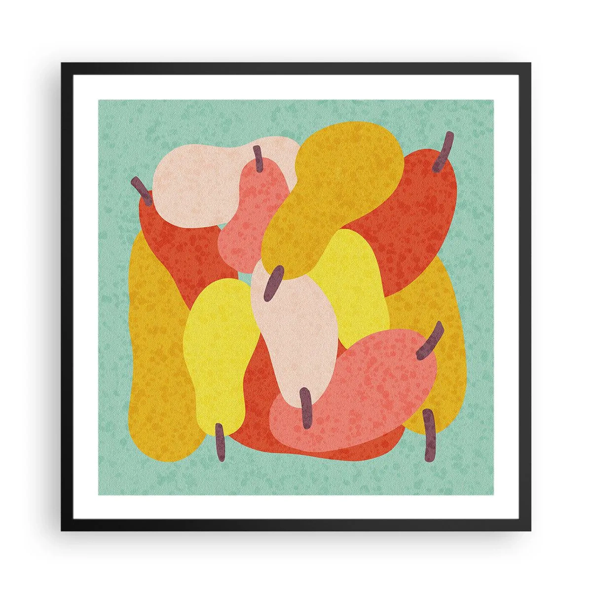 Plagát v čiernom ráme - Ochutnajte letné slnko - 60x60 cm