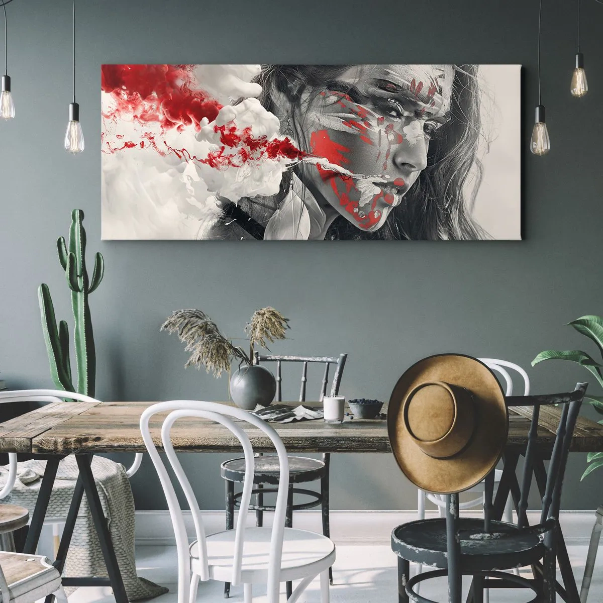 Obraz na plátne - V škárach absurdity - 100x40 cm