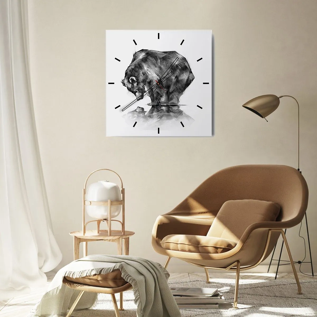 Nástenné hodiny - Je príjemné sa stretnúť s niekým blízkym - 40x40 cm