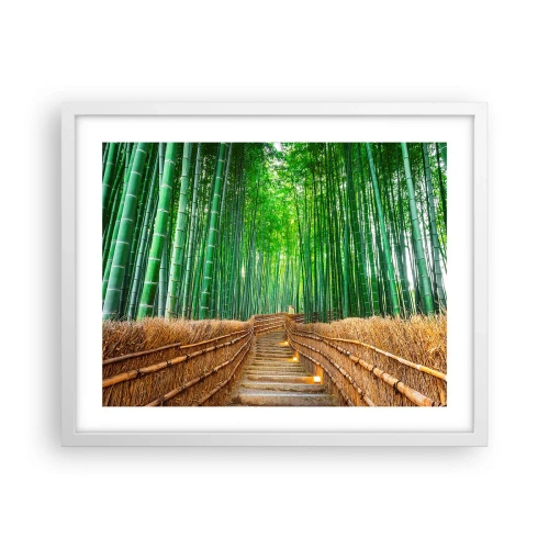 Plagát v bielom ráme - Esencia ázijskej prírody - 50x40 cm