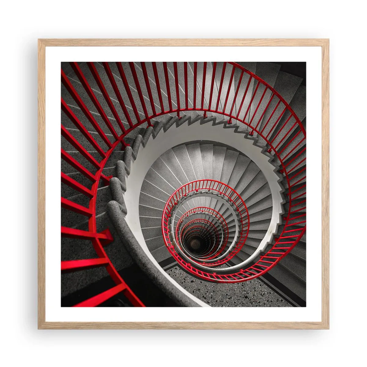 Plagát v ráme zo svetlého duba - Architektonické hry - 60x60 cm