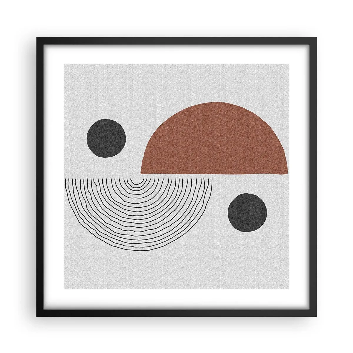 Plagát v čiernom ráme - Dokonalosť kruhu - 50x50 cm