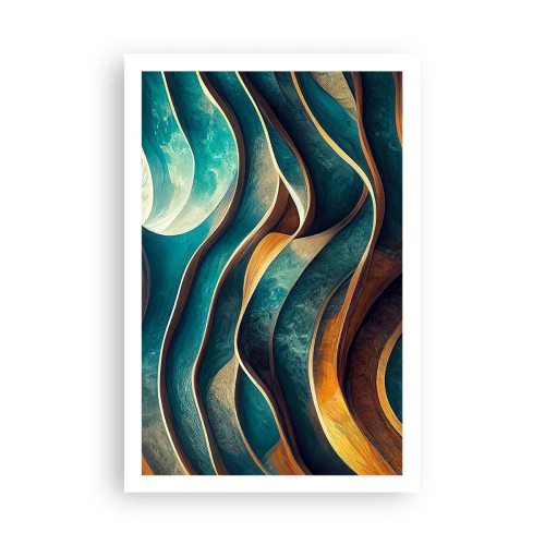 Plagát - Meandre modrej - 61x91 cm