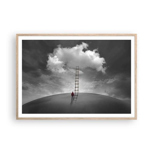 Plagát v ráme zo svetlého duba - Všetko je možné - 100x70 cm