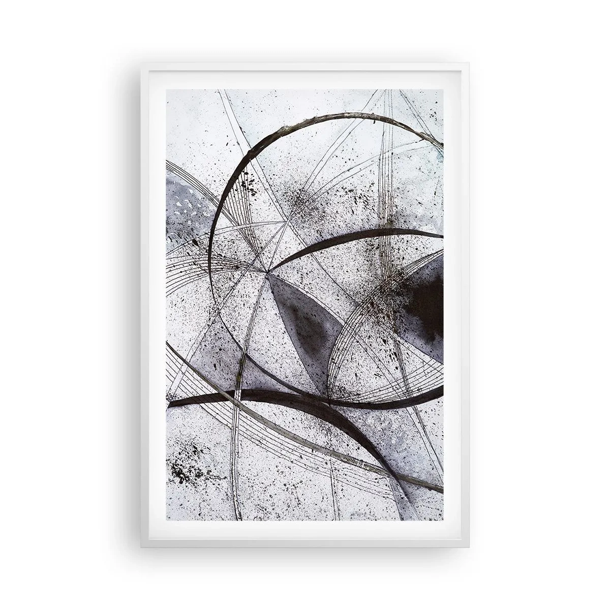 Plagát v bielom ráme - Futuristická fantázia - 61x91 cm