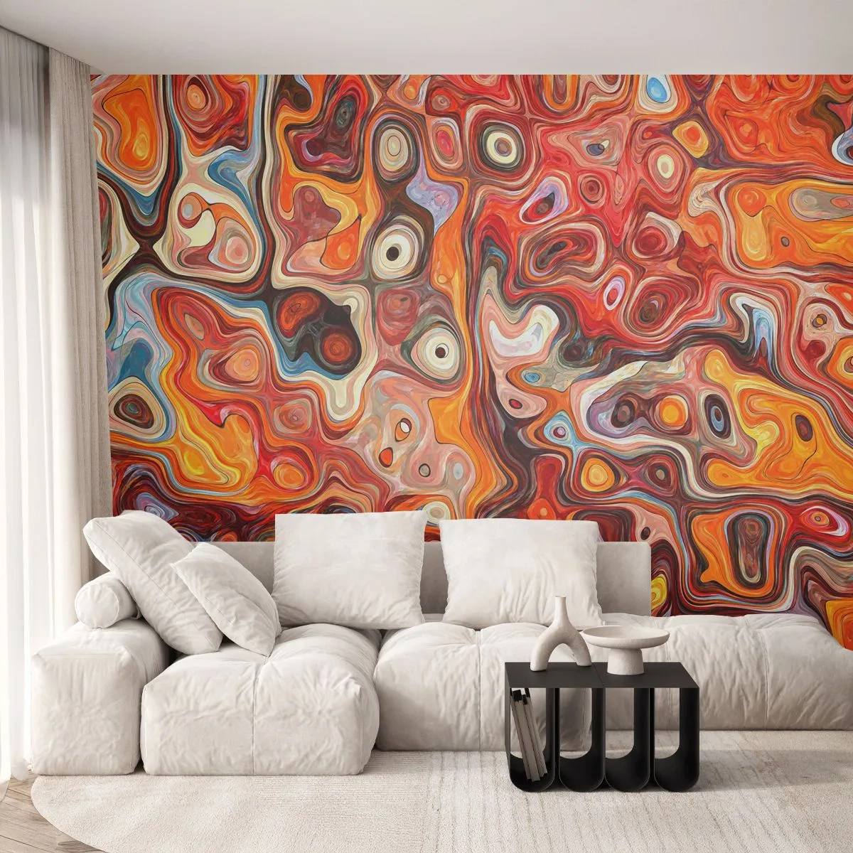 Fototapeta Premium Canvas - Keby sa orechy rozpúšťali v mede - Abstrakcia, Kus, Moderný vzor - 350x256 cm