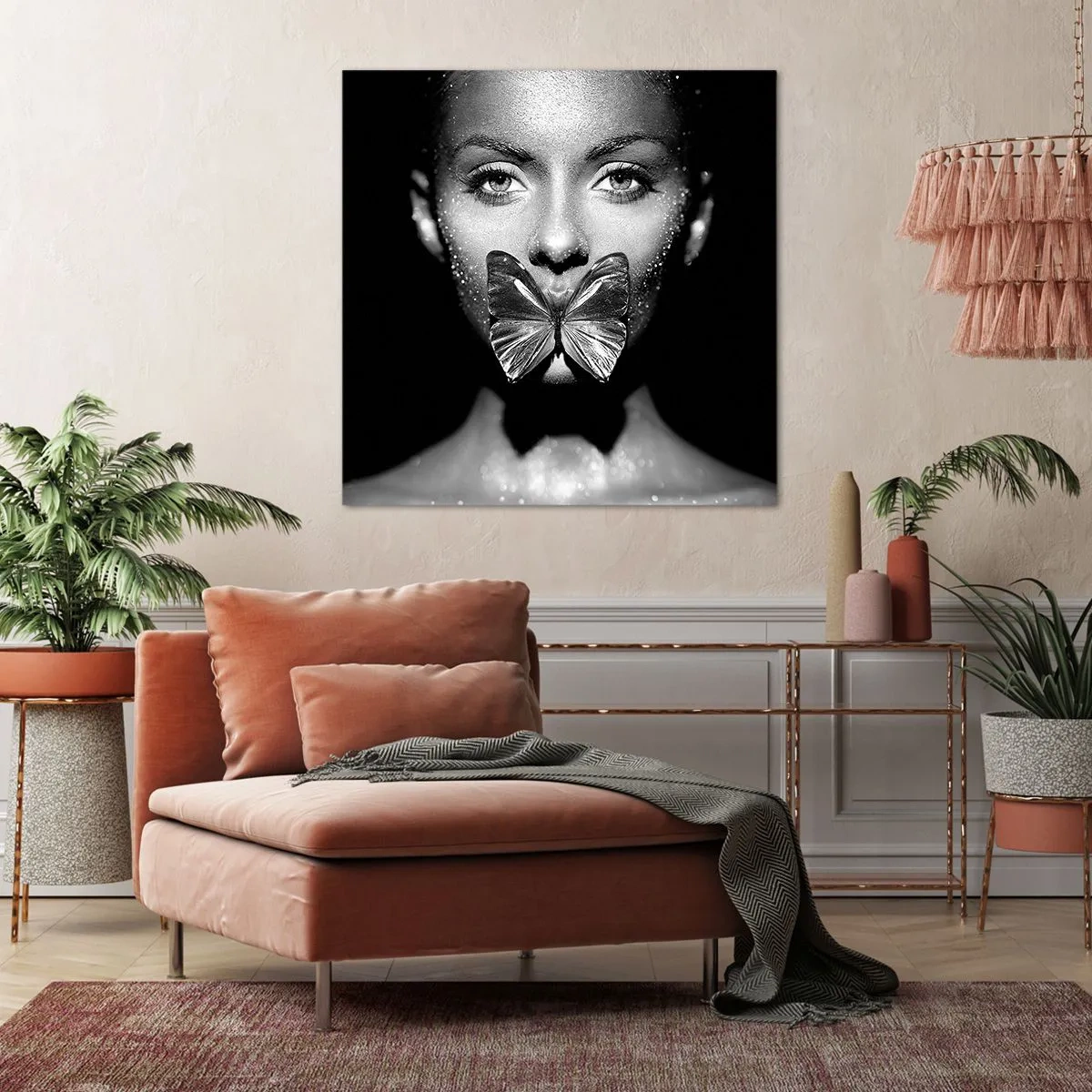 Obraz na plátne - Motýlí bozk - 60x60 cm