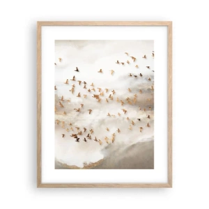 Plagát v ráme zo svetlého duba - Už je čas... - 40x50 cm