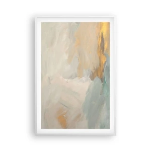 Plagát v bielom ráme - Abstrakcia – krajina nehy - 61x91 cm