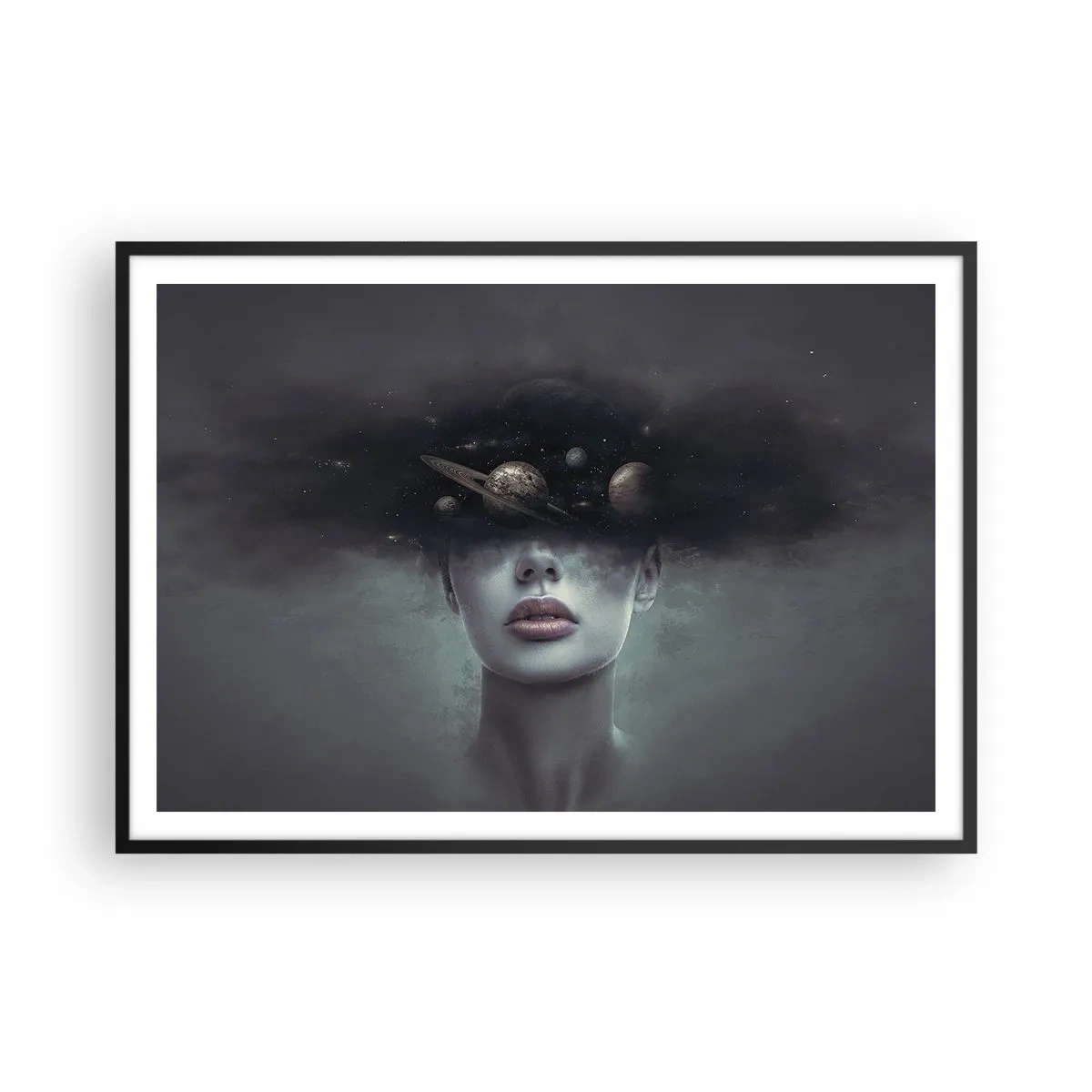 Plagát v čiernom ráme - A planéty… - 100x70 cm