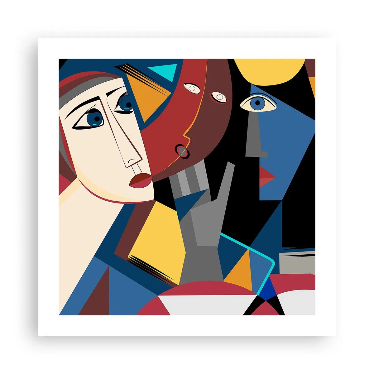 Plagát - Konverzácia kubistov - 50x50 cm