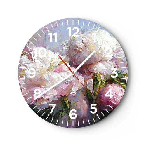 Nástenné hodiny - Kytica prekypujúca životom - 40x40 cm