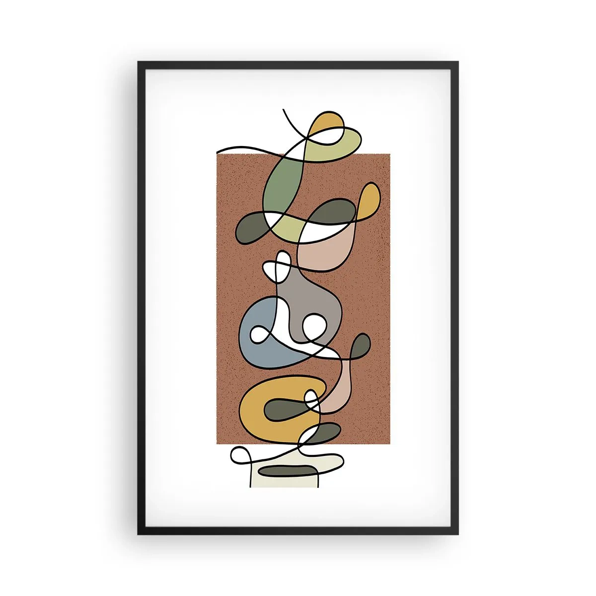 Plagát v čiernom ráme - Abstrakcia, ktorá stojí za úsmev - 61x91 cm