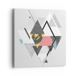 Obraz na plátne - Variácie na trojuholník a kosoštvorec - 40x40 cm