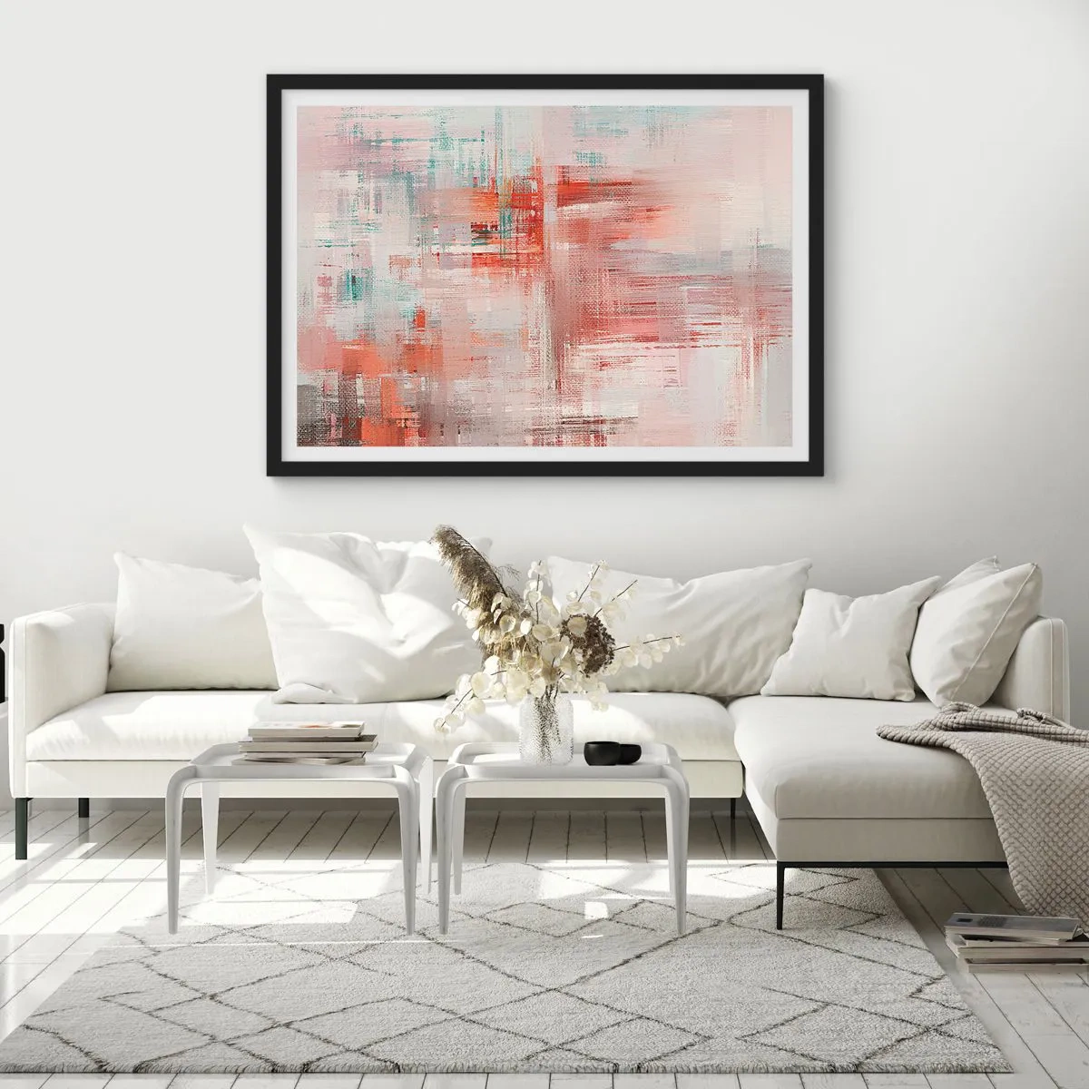 Plagát v čiernom ráme - Zahmlené. Ale ružové - 100x70 cm