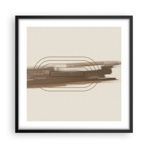 Plagát v čiernom ráme - Závan šedej - 50x50 cm