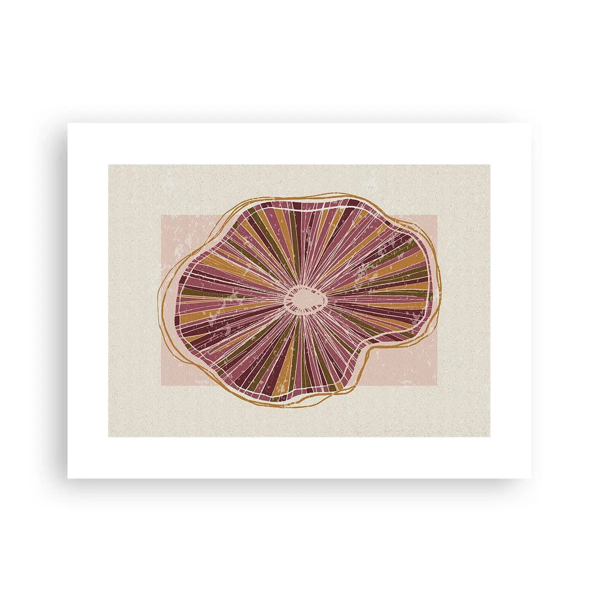 Plagát - Radiálna abstrakcia - 40x30 cm