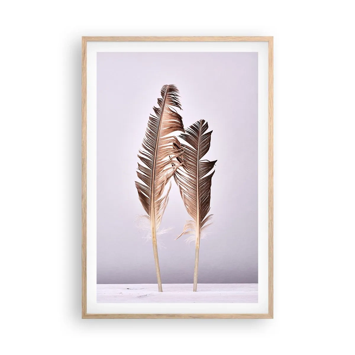 Plagát v ráme zo svetlého duba - Proti ničote - 61x91 cm