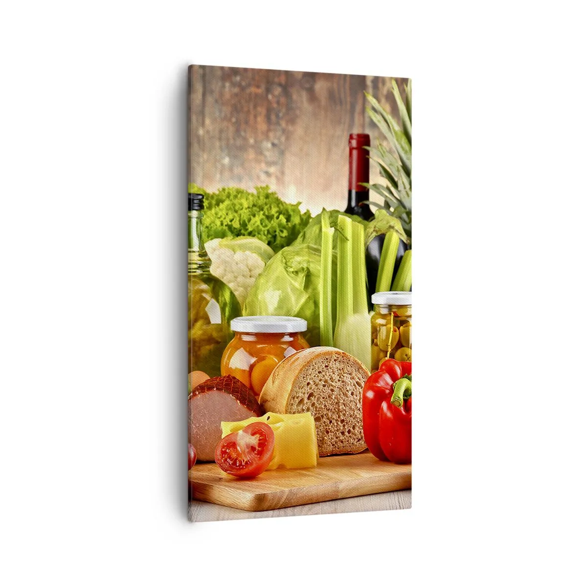 Obraz na plátne - Údené, pečené, marinované - 55x100 cm