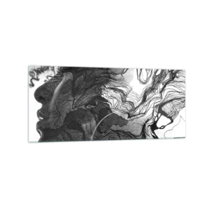 Obraz na skle - Zapletená v snoch - 120x50 cm