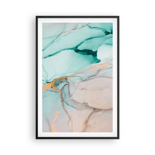 Plagát v čiernom ráme - Tanec tvarov a farieb - 61x91 cm