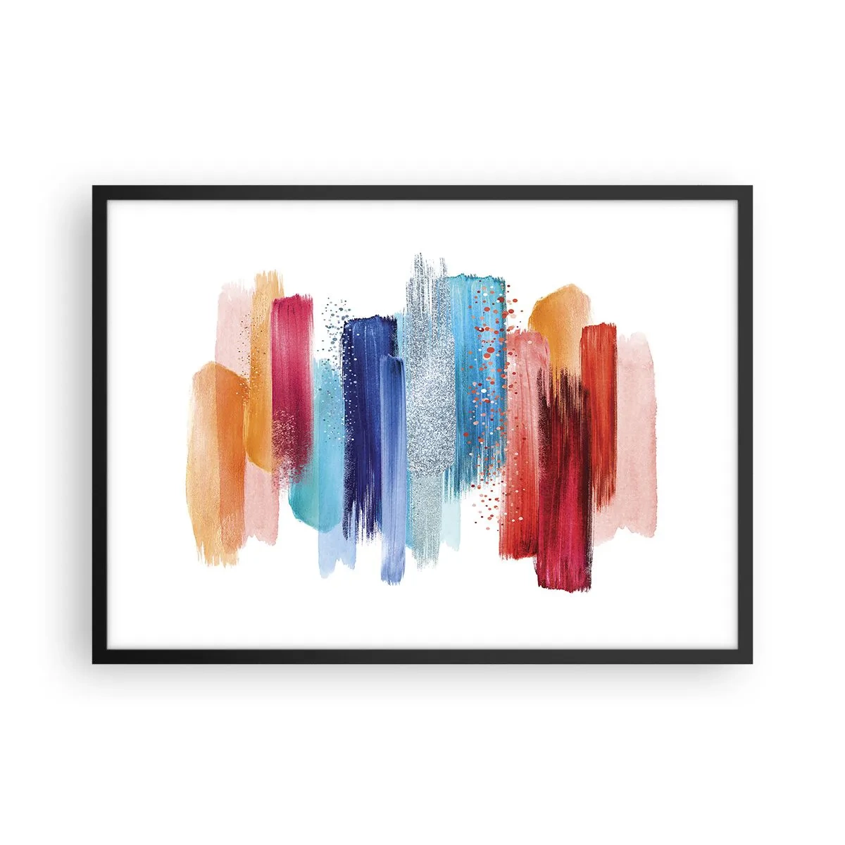 Plagát v čiernom ráme - Hore a dole - 70x50 cm