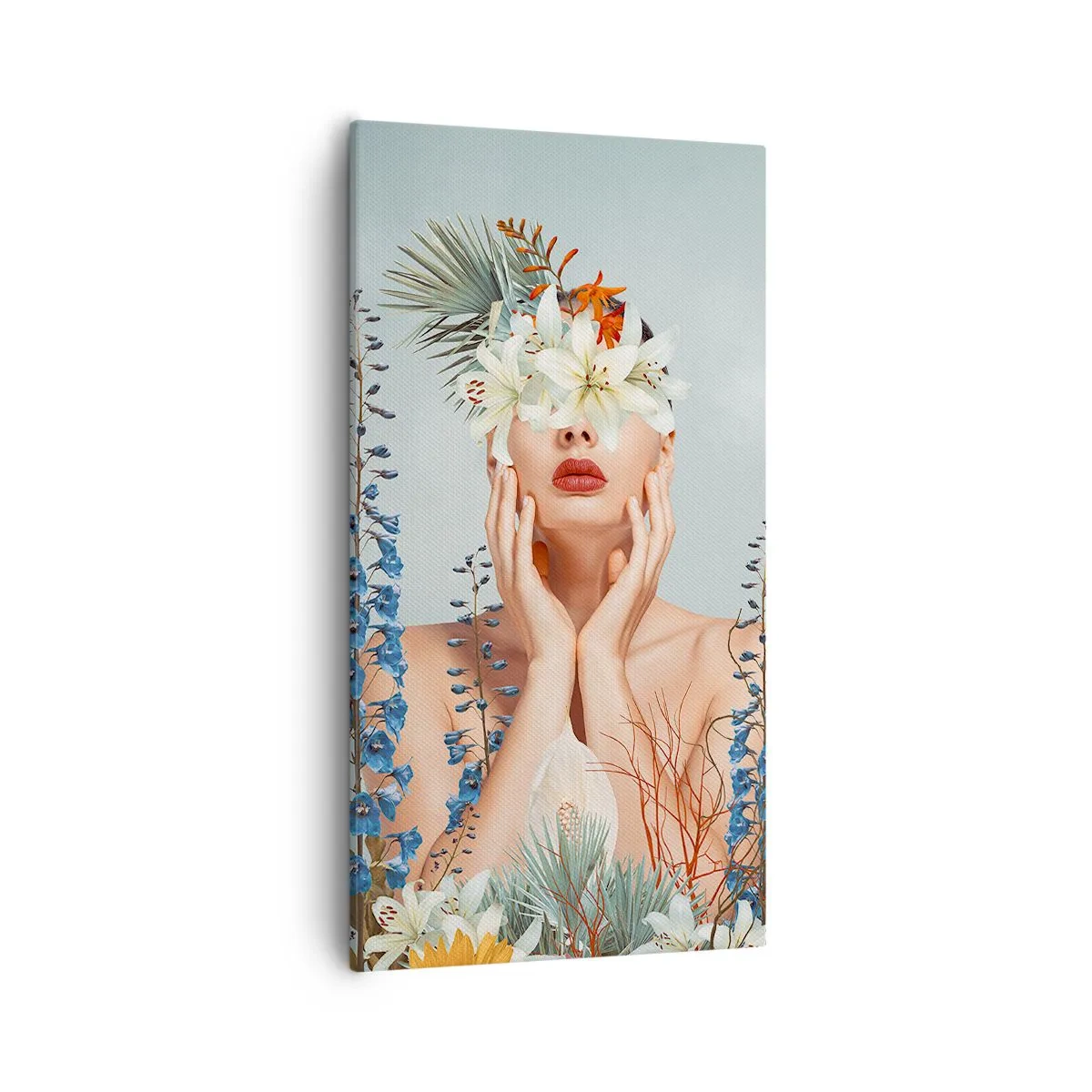 Obraz na plátne - Žena – kvetina - 55x100 cm