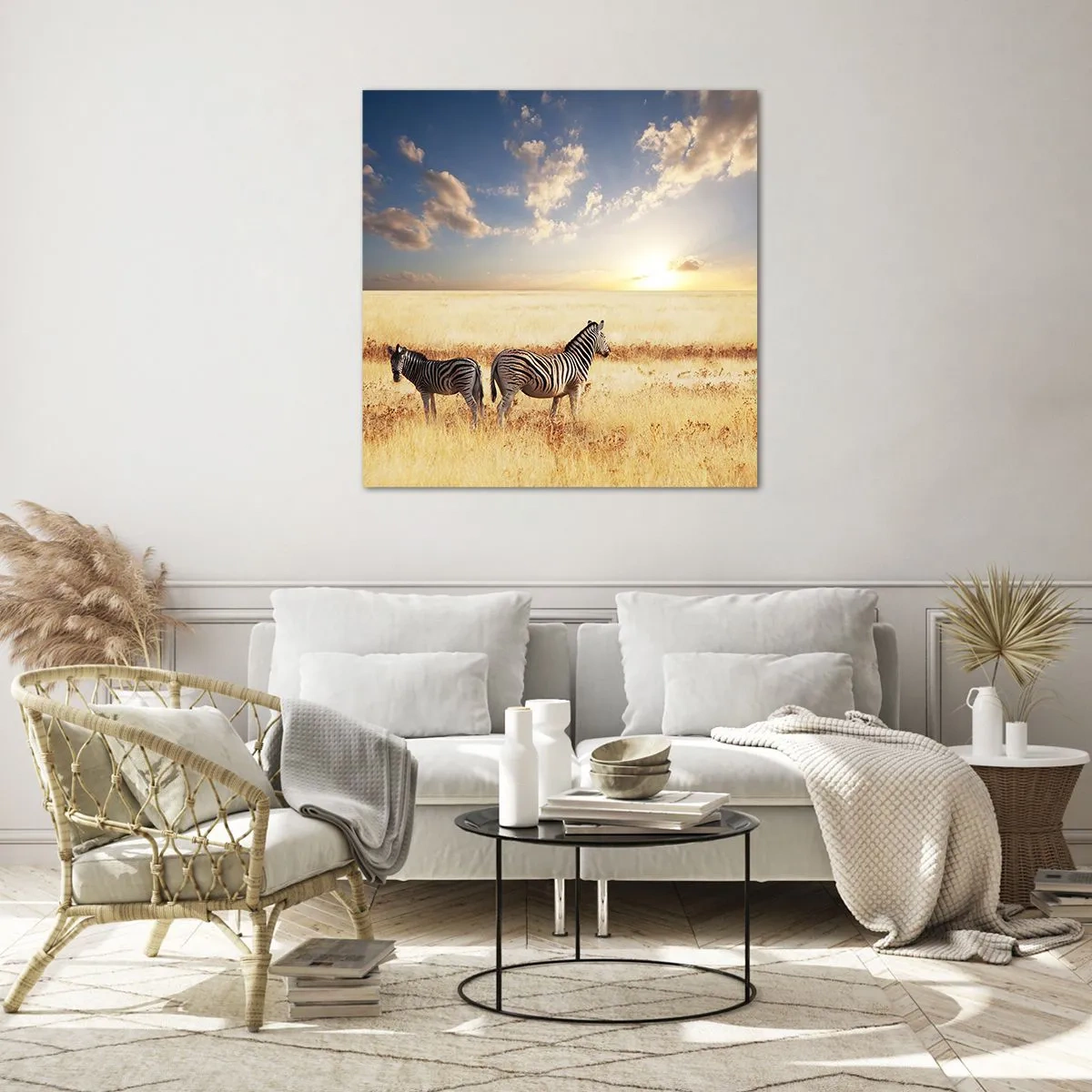 Obraz na skle - Choď odtiaľto, neruš pokoj - 70x70 cm